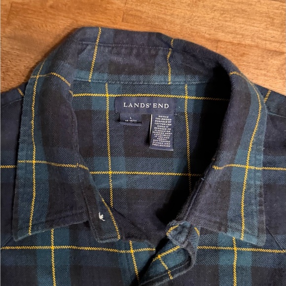 Lands' End Other - Lands' End Dark Plaid Shirt